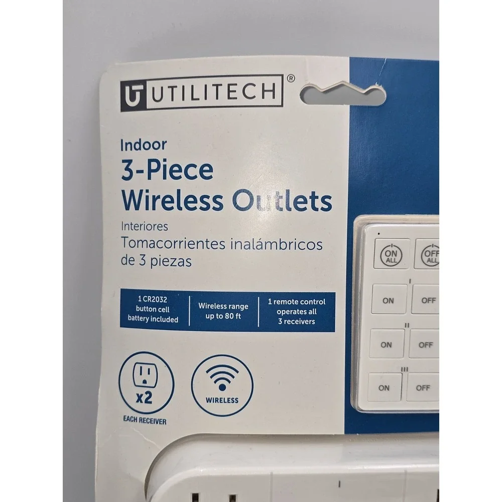 Utilitech 15-Amp Decorator Outlet, White 3-Pack